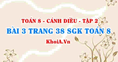 Bài 3 trang 38 Toán 8 Cánh Diều Tập 2